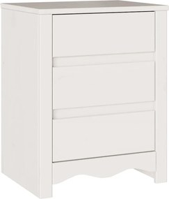 vidaXL Masă de cafea Drammen Alb 45 x 35 x 56 cm Lemn de pin masiv