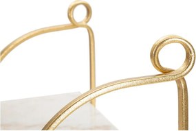 Raft alb/auriu din marmură 40 cm Marble – Mauro Ferretti