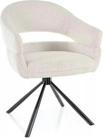 Scaun BORGO, bej - Raven 22, stofa clasica/metal, 58x60x87 cm
