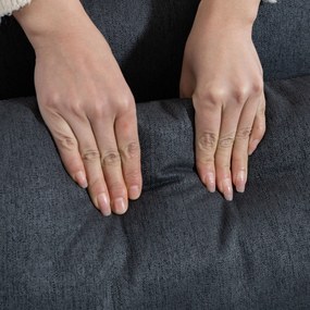 HOMCOM Fotoliu de dormit 2-în-1 Canapea-pat pliabil cu textură de in, Pat pentru oaspeți tapițat Scaun pliant, Gri închis | Aosom Romania