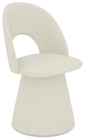 Scaun de sufragerie crem tapițat Kalo – Makamii