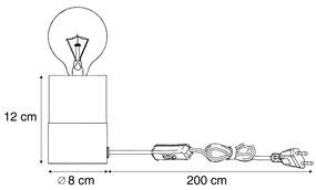 Lampă de masă modernă neagră cu marmură - Marissa