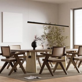 Lustra LED, Design Liniar, 32W 3000K SANDY BLACK, ZB-2556