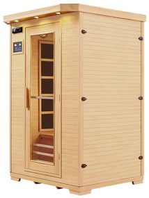 Infračervená sauna/ tepelná kabína Oslo s triplexným vykurovacím systémom a drevom Hemlock