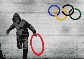 Fototapet - Cercuri olimpice (254x184 cm), în 8 de alte dimensiuni noi
