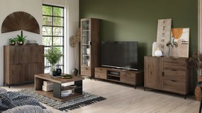 Mazzoni Dulap LANA SZ-50 Nuc Elegant - GARDEROBĂ CU O UȘĂ CU SERTAR