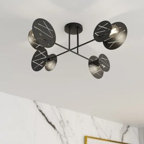 Lustră pe tijă FRICK 4xE27/15W/230V negru