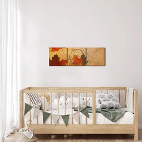 Tablou - Peisaj de toamnă (cu ceas) (90x30 cm)