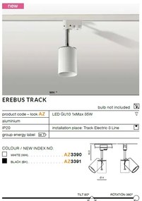 Spot directionabil pe sina EREBUS TRACK alb ZZ AZ3390