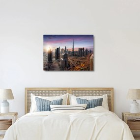Tablou pe sticlă - Panorama din Dubai (70x50 cm)