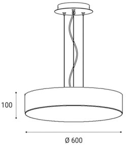 Lustră LED pe cablu MONO LED/60W/230V 3000/4000K albă LED2