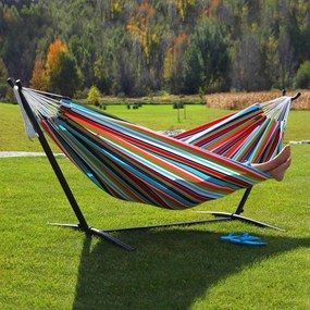 Hamac Relaxant Avenberg BELINDA - roșu-alb-galben-turcoaz