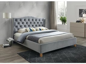 Pat tapitat Aspen velvet gri Blu14 - 160x200 cm