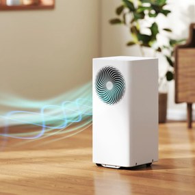 HOMCOM Aparat de aer condiționat portabil 9000 BTU 4-în-1 răcire dezumidificator ventilator mod somn pentru 33 m² Alb | Aosom Romania