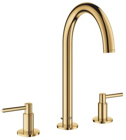 Baterie lavoar Grohe Atrio M 3 elemente dubla comanda auriu lucios Cool Sunrise