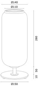 Lampă de masă VALIANO 1xE27/15W/230V neagră/albă/aurie Argon 4994