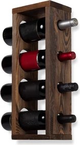 Stand sticle vin din lemn, seria wood,Homs Bar, Natur, 50 x 12 x 17 cm,700153