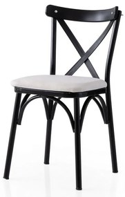 Set de scaune de sufragerie Ekol White and Black,2 buc.