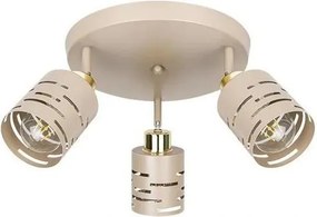 Corp de iluminat tip spot ELEN 3xE27/35W/230V bej/auriu