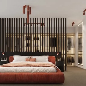 Brilagi - Spot aplicat CRESTO, 1xGU10/10W/230V, 20 cm, roșu