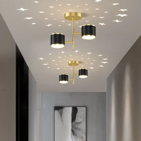 Plafoniera LED Cu Cer Instelat Negru+Gold, Elit'S,14W