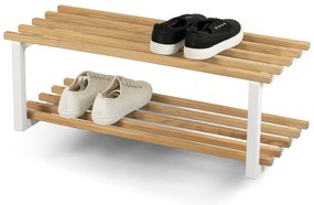 Pantofar alb/în culoare naturală suspendat din metal 71x26x34 cm Marco – Spinder Design