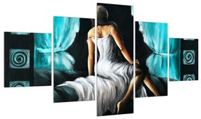 Tablou cu femeie în rochie (125x70 cm), în 40 de alte dimensiuni noi