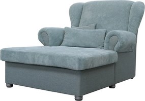 Fotoliu albastru prăfuit cu tapițerie din catifea reiată Lord – Ropez