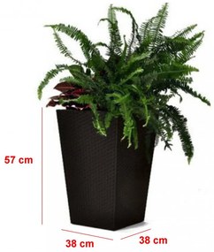 Ghiveci de flori Rattan M maro