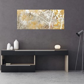 Tablou - Vintage perete cu flori (120x50 cm)