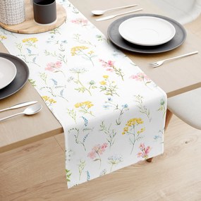 Goldea napron de masă 100% bumbac deluxe - primăvară înflorită 20x120 cm