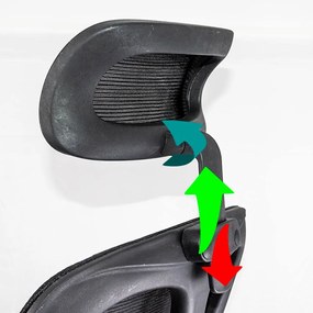 Scaun operativ ergonomic negru din mesh cu suport picioare reglabil și tetieră ajustabilă OFF 650