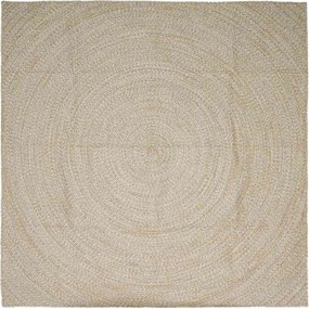 vidaXL Covoare de zonă Pătrat Natural și Alb 300 x 300 cm Iută