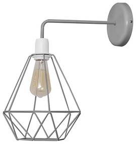 Aplica perete KARO 1xE27/15W/230V gri