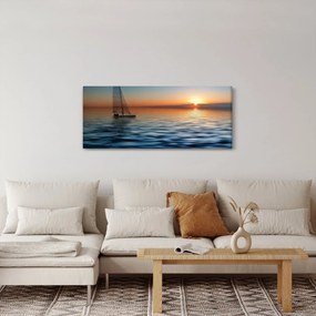 Tablou - Bărci cu vele pe mare (120x50 cm)