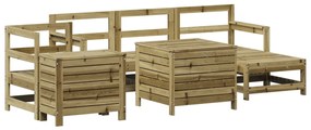 3250547 vidaXL Set canapea de grădină, 7 piese, lemn de pin tratat