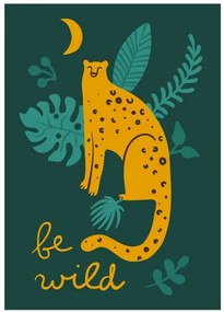 Ilustrație Leopards and tigers card. Wild animal., Nadezhda Kurbatova