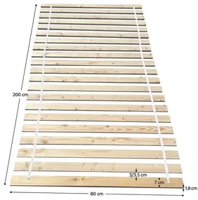 Somieră rulantă 80x200 cm Plamosa (natural) . 1097195