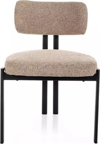 Scaun tapitat Misaki 253 bej / negru mat - H81 cm