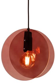 Pendul din metal maro si sticla visinie Toledo