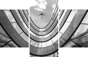 Tablou - Avionul deasupra clădirii (90x60 cm)