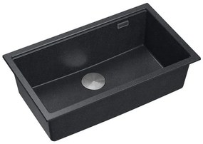 Chiuveta din granit Logan 110 negru metalic