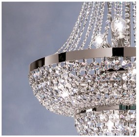 Lustra suspendata cristal Schöler design de lux Sheraton 70cm, chrome