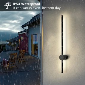 Brilagi - Aplică de exterior AURA LED/12W/230V 3000K IP54 negru