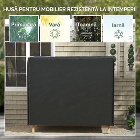 Outsunny Husă Protectoare pentru Balansoar de Grădină 3 Locuri, Rezistentă la Apă/Vânt/UV, 420D Oxford, Gri | Aosom Romania