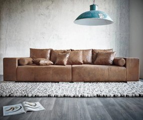 Canapea extensibilă dumonde cu ladă de depozitare si sezut confortabil din spuma high-density, Marbela Madagaskar Brown XXL 295x100 cm