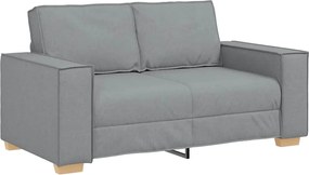 vidaXL Canapea cu 2 locuri, gri deschis, 160x78x84 cm, material textil