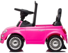 Bicicletă fără pedale Fiat 500 roz