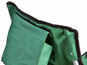 Scaun de camping pliant DIVERO cu pernă - verde