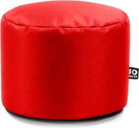 Fotoliu puf pentru copii roșu cu tapițerie din imitație de piele Dot M – So Soft?